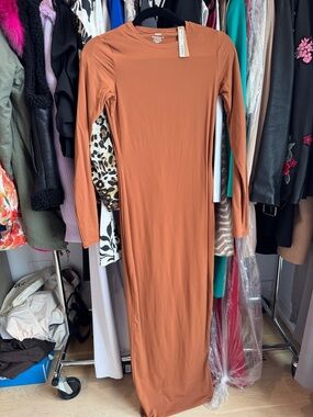 SKIMS Fits everybody crewneck long sleeve dress MEDIUM